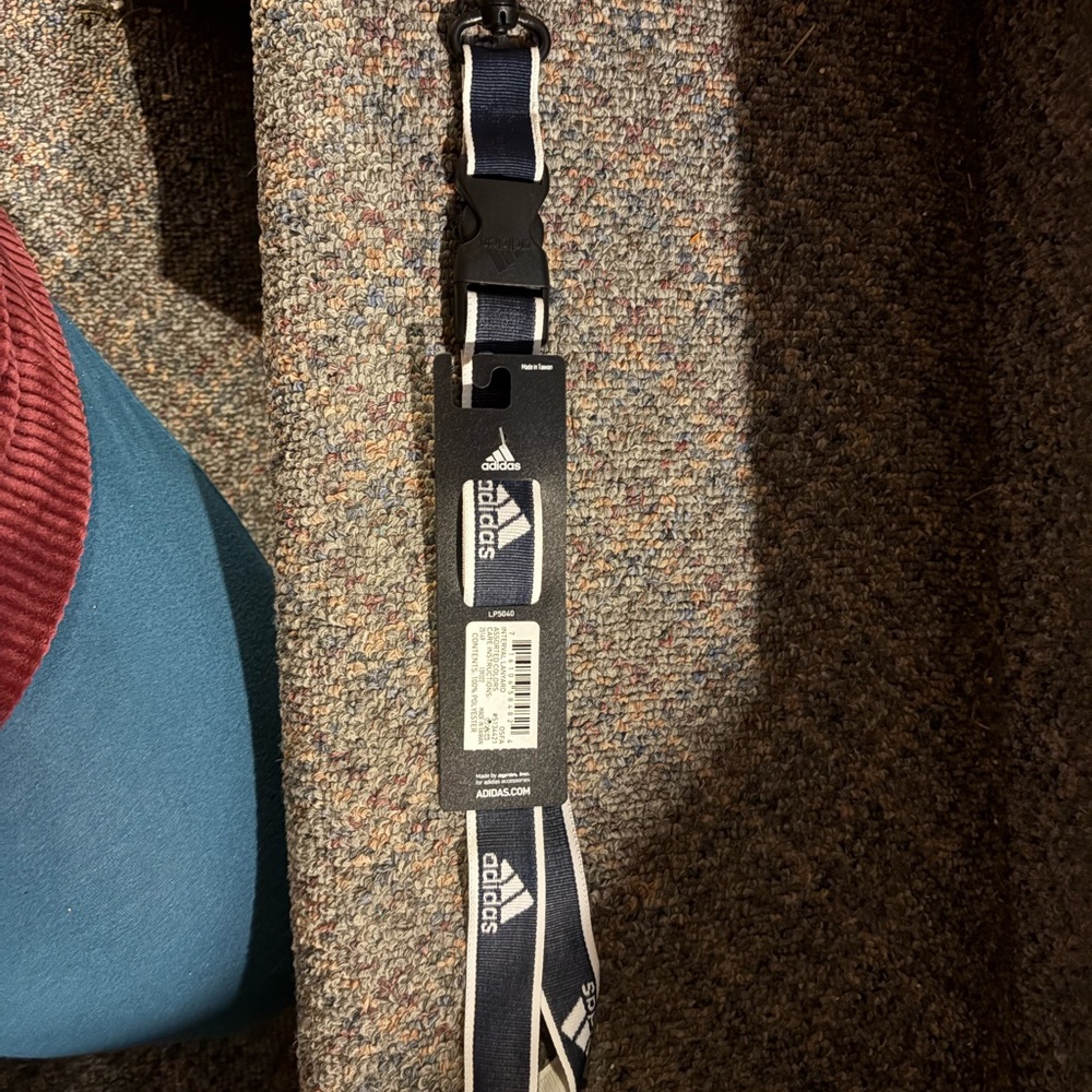New Adidas Black and White Lanyard